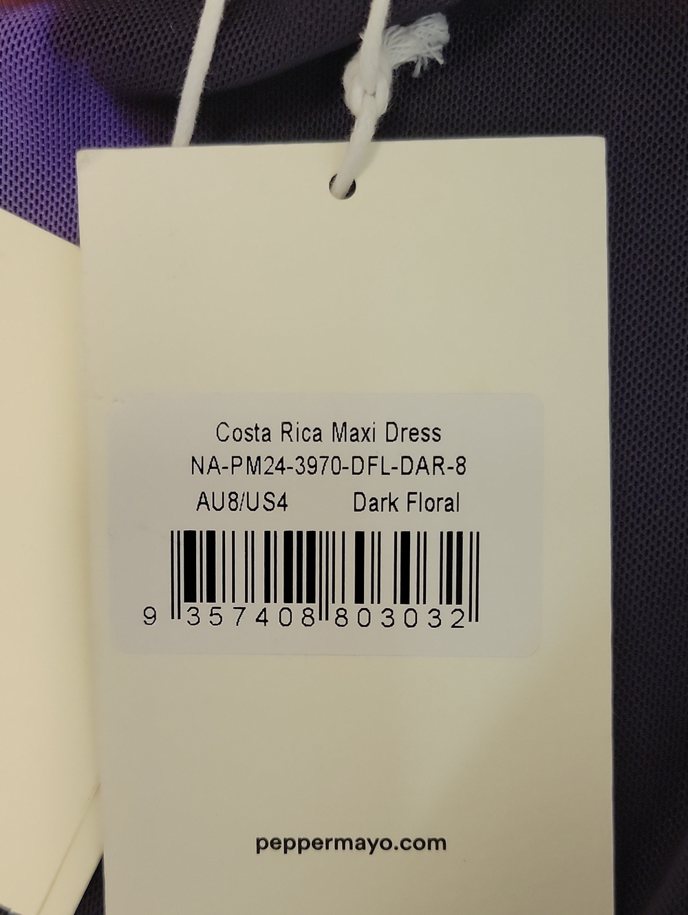 Peppermayo Costa Rica Maxi Dress - Navy with Blue & Green Floral - Picture 6 of 7